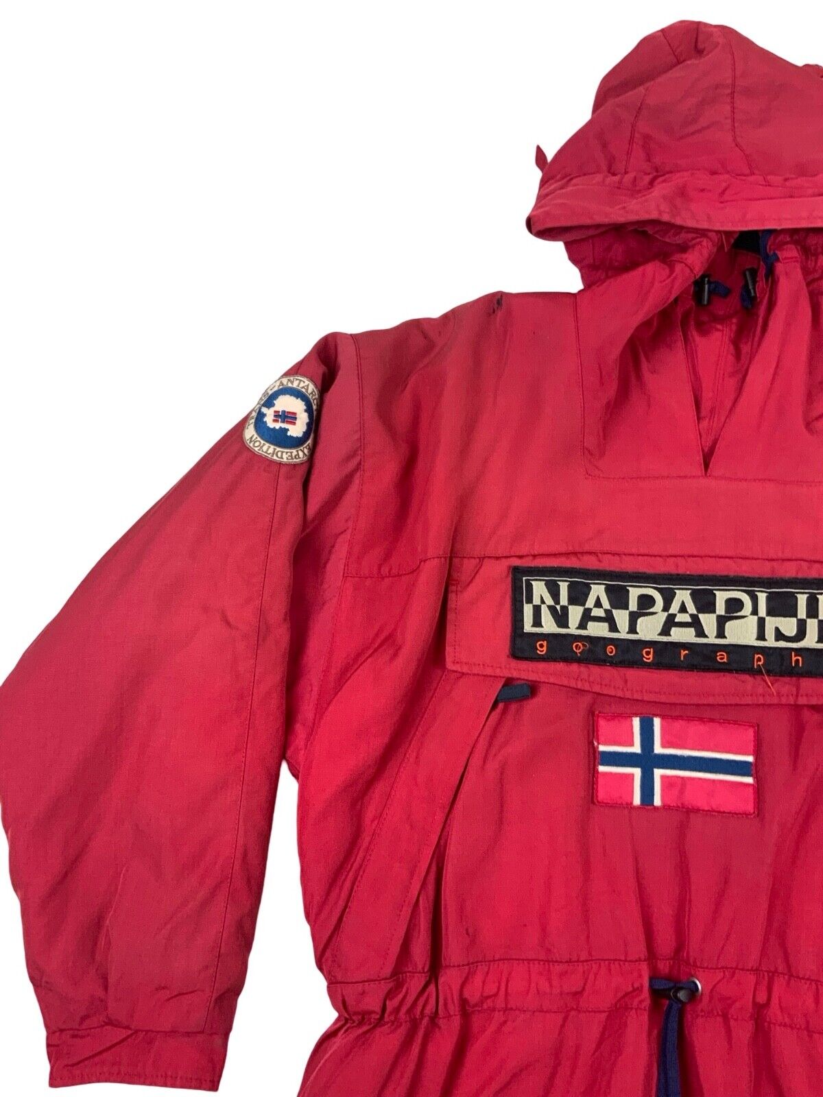 VTG 90s 00s NAPAPIJRI RED SKIDOO ANORAK EXPEDITION JACKET SIZE L