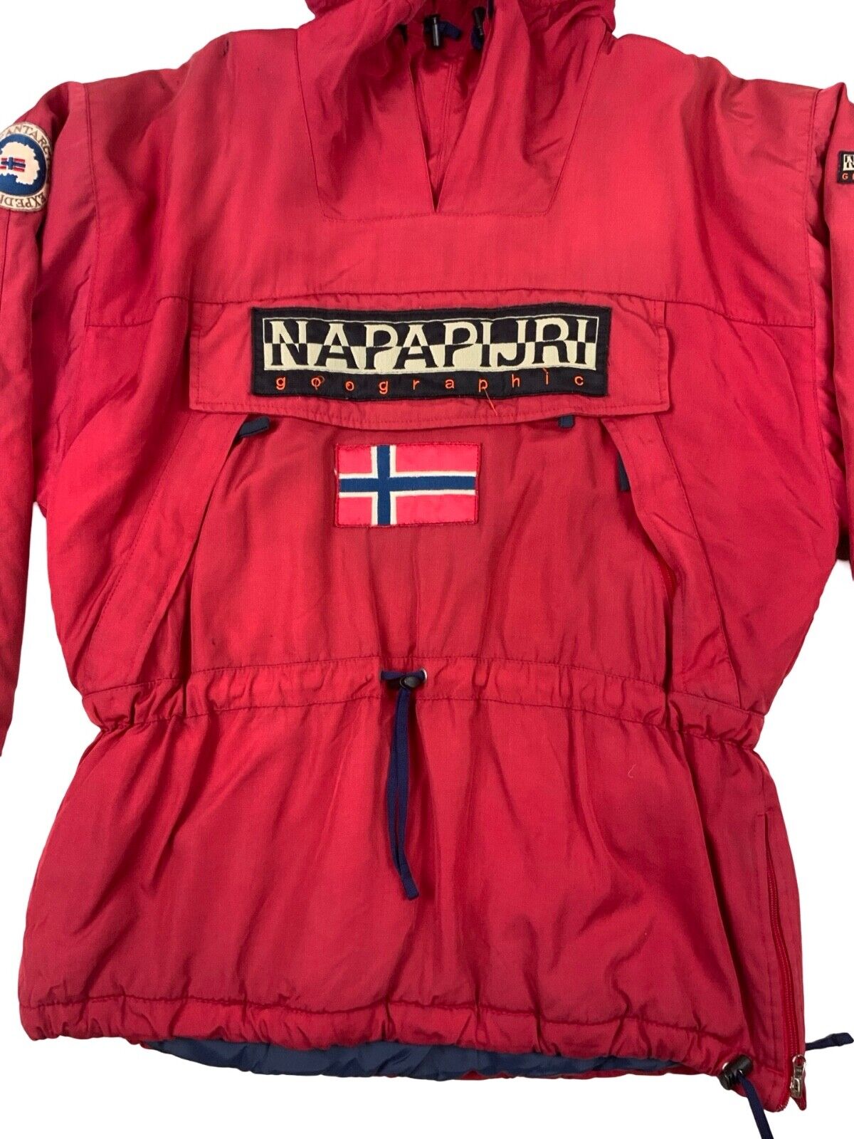 VTG 90s 00s NAPAPIJRI RED SKIDOO ANORAK EXPEDITION JACKET SIZE L