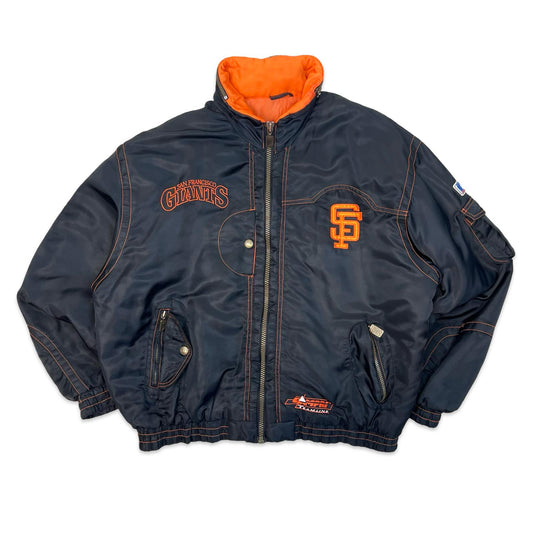 VTG 90s CAMPRI SAN FRANSISCO GIANTS BLACK PUFFER JACKET XXL