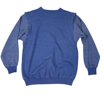 VTG 80s PEANUTS SNOOPY TENNIS BLUE GRAPHIC BATWING CREW NECK SWEATSHIRT M