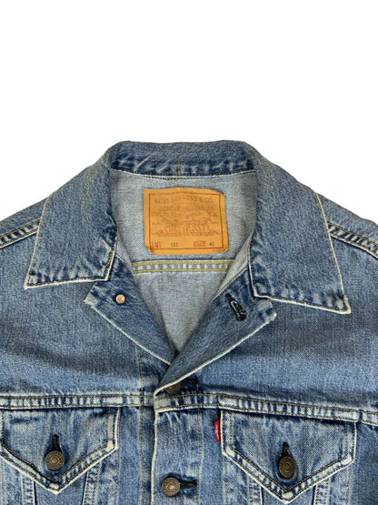 VTG 90s LEVIS BIG E TYPE 3 TRUCKER DENIM JACKET JAPANESE MOD ROCKABILLY LVC S 36