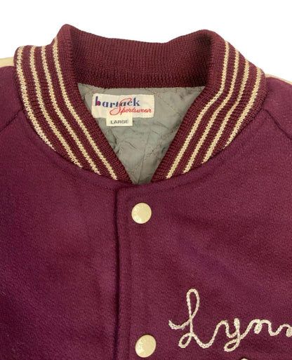 VTG 90s USA BARTACKS NCHS BAND LYNN WOOL VARSITY JACKET CHENILLE PATCH M 40”