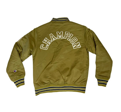 VTG Y2K CHAMPION THERMOLITE SILKY NYLON QUILT LINED VARSITY COACH JACKET S 36