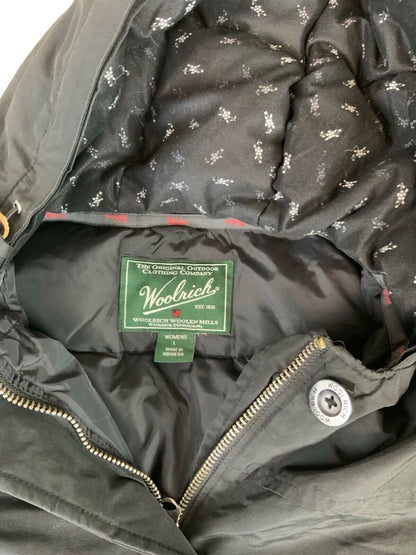 BLACK WOOLRICH DOWN FILLED WINTER PARKA PUFFER SKI JACKET RRP £900 L 42”