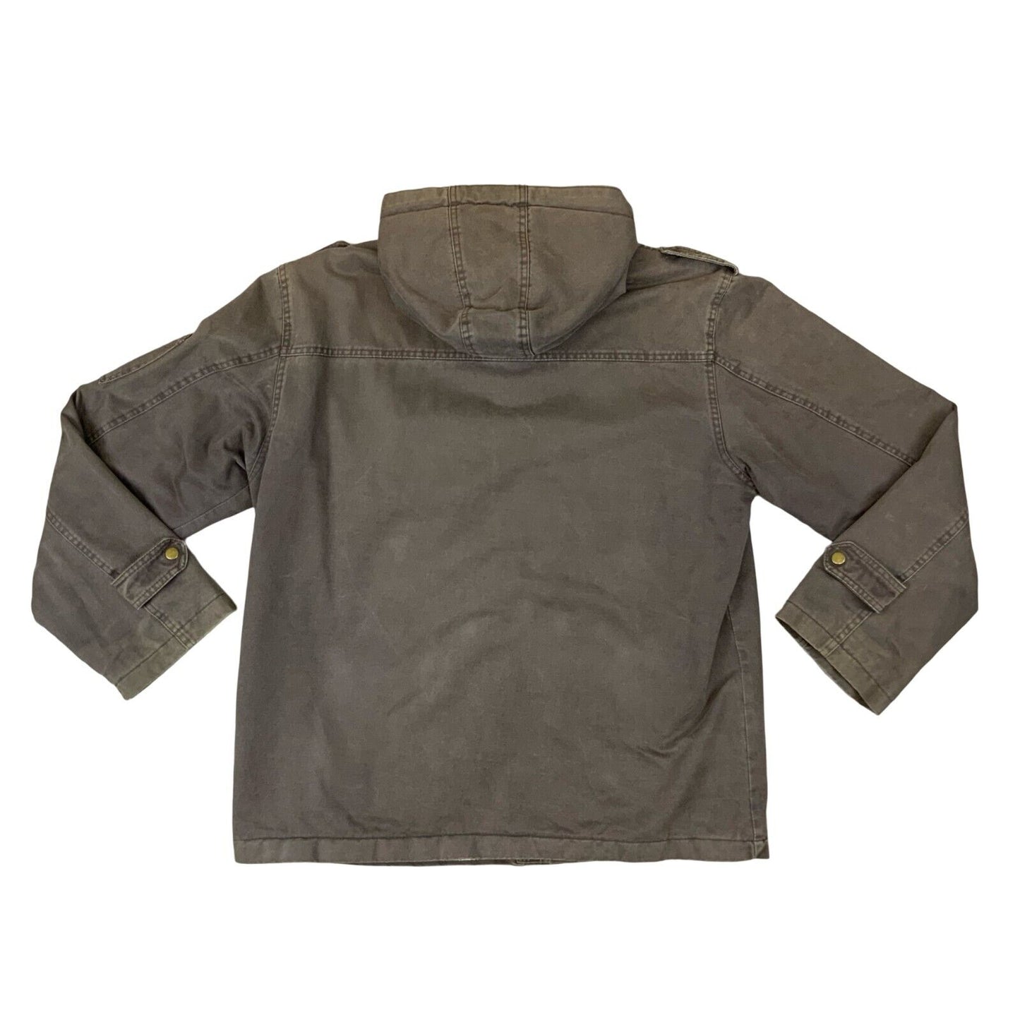 VTG 00s DOLCE & GABBANA BROWN HOODED SHERPA LINED FIELD UTILITY JACKET M L