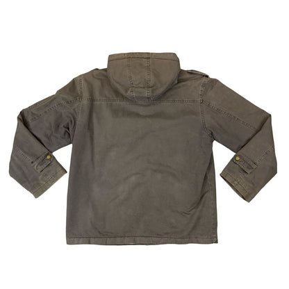 VTG 00s DOLCE & GABBANA BROWN HOODED SHERPA LINED FIELD UTILITY JACKET M L