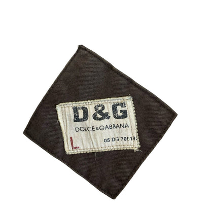 VTG 00s DOLCE & GABBANA BROWN HOODED SHERPA LINED FIELD UTILITY JACKET M L