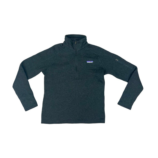 GENUINE PATAGONIA LADIES 1/2 ZIP PULLOVER FLEECE JACKET JUMPER CHARCOAL S 34”