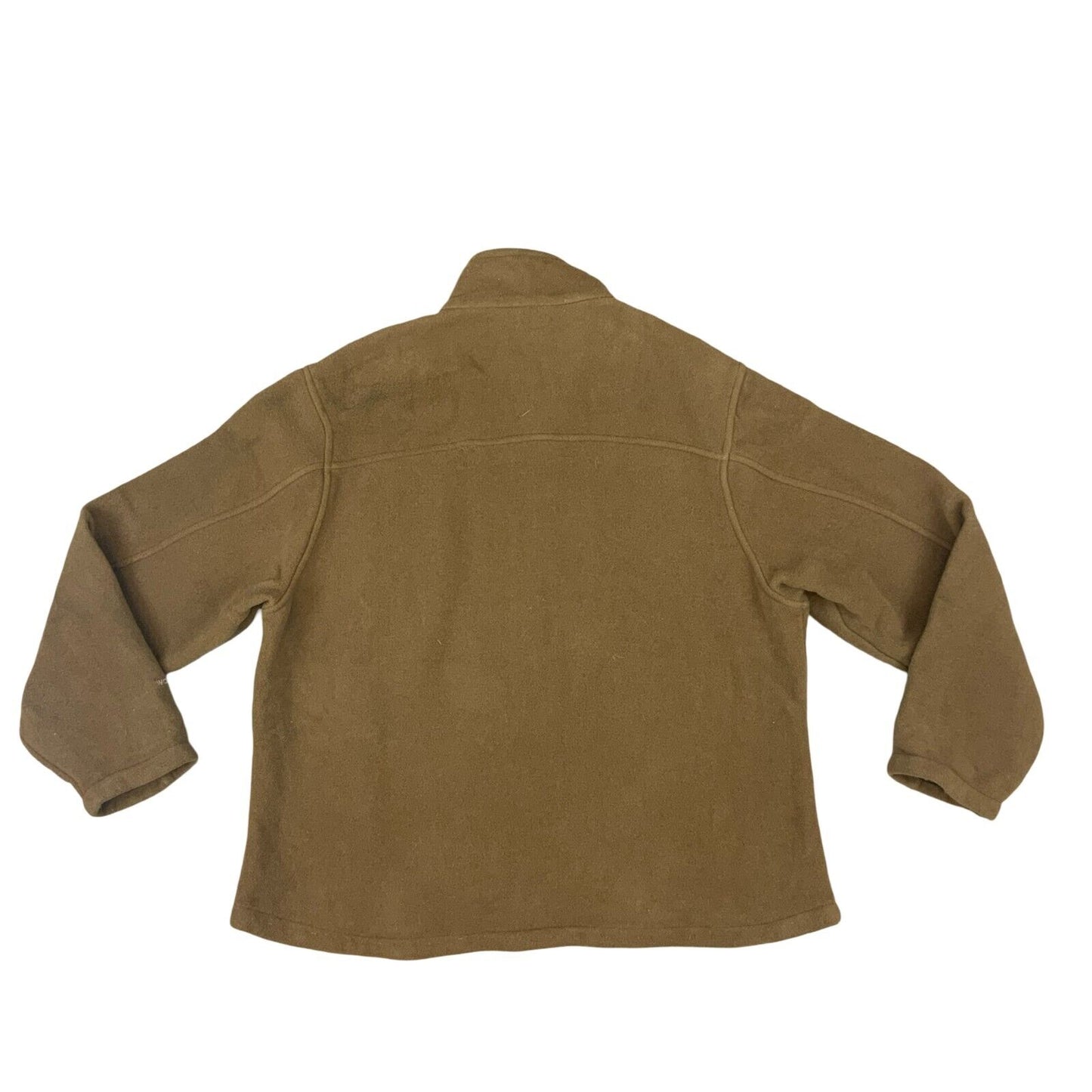 LADIES Y2K WOOLRICH THICK DOUBLE LAYER FLEECE FULL ZIP UP JACKETLIGHT TAN L 16