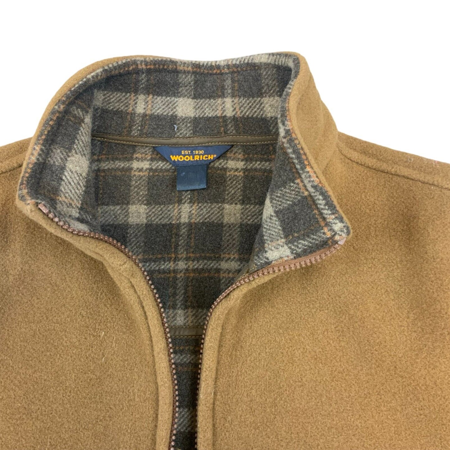 LADIES Y2K WOOLRICH THICK DOUBLE LAYER FLEECE FULL ZIP UP JACKETLIGHT TAN L 16