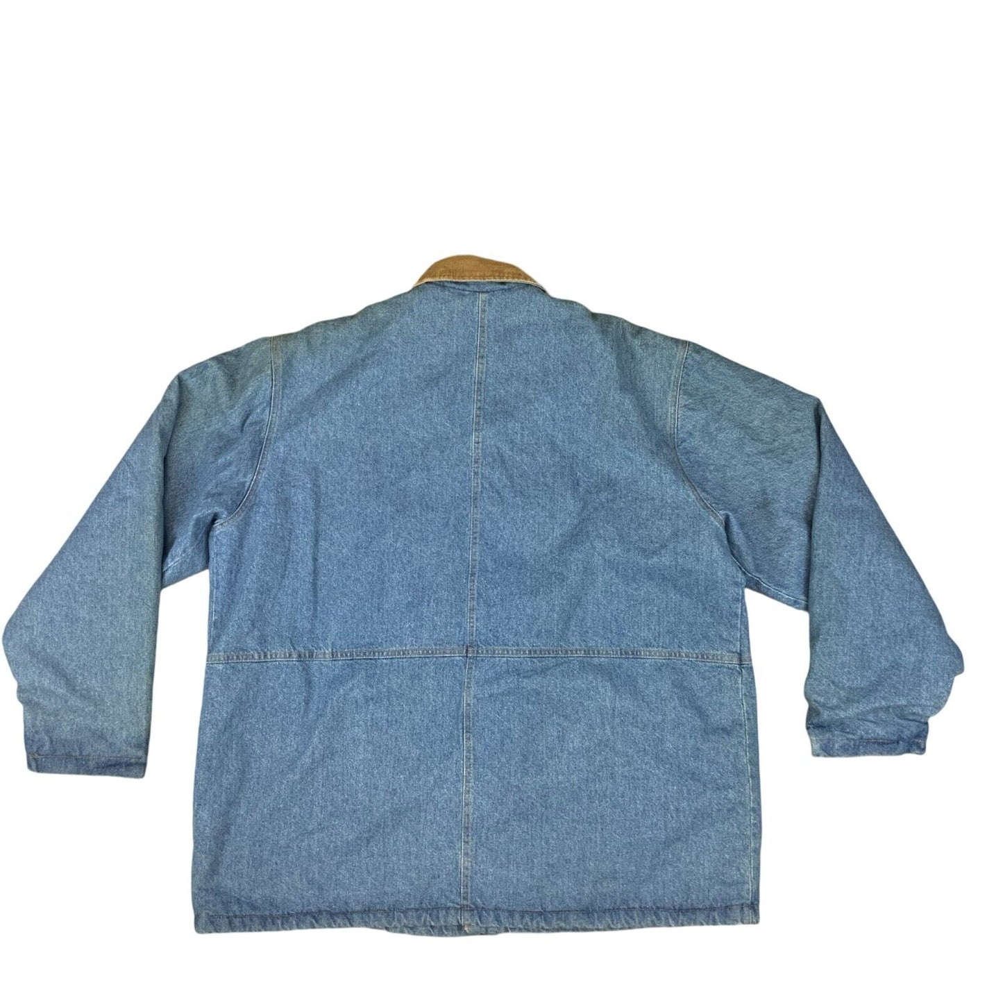 VTG 70s USA RED HEAD  TRADITIONAL QUILT LINED 4 POCKET DENIM CHORE JACKET XXL 52