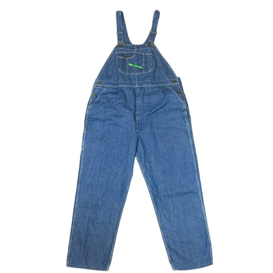 NOS VTG USA KEY IMPERIAL DENIM DUNGAREES WORKWEAR BIBS OVERALLS W50 L32