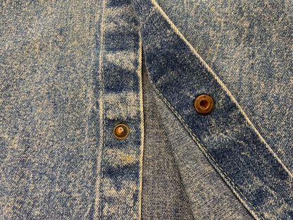 TRUE VTG LEVIS BIG E RED TAB WEST CAL 45 HEAVY DENIM SHIRT JACKET NICE FADES S
