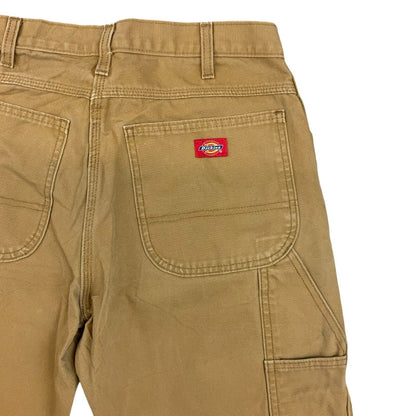VTG DICKIES TAN DUCK CANVAS CARPENTER PANTS TROUSERS JEANS WORKWEAR 32W 33L