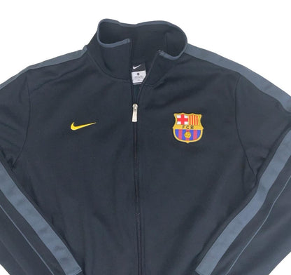 VTG NIKE FC BARCELONA BLACK TRAINING TRACK JACKET X-LARGE