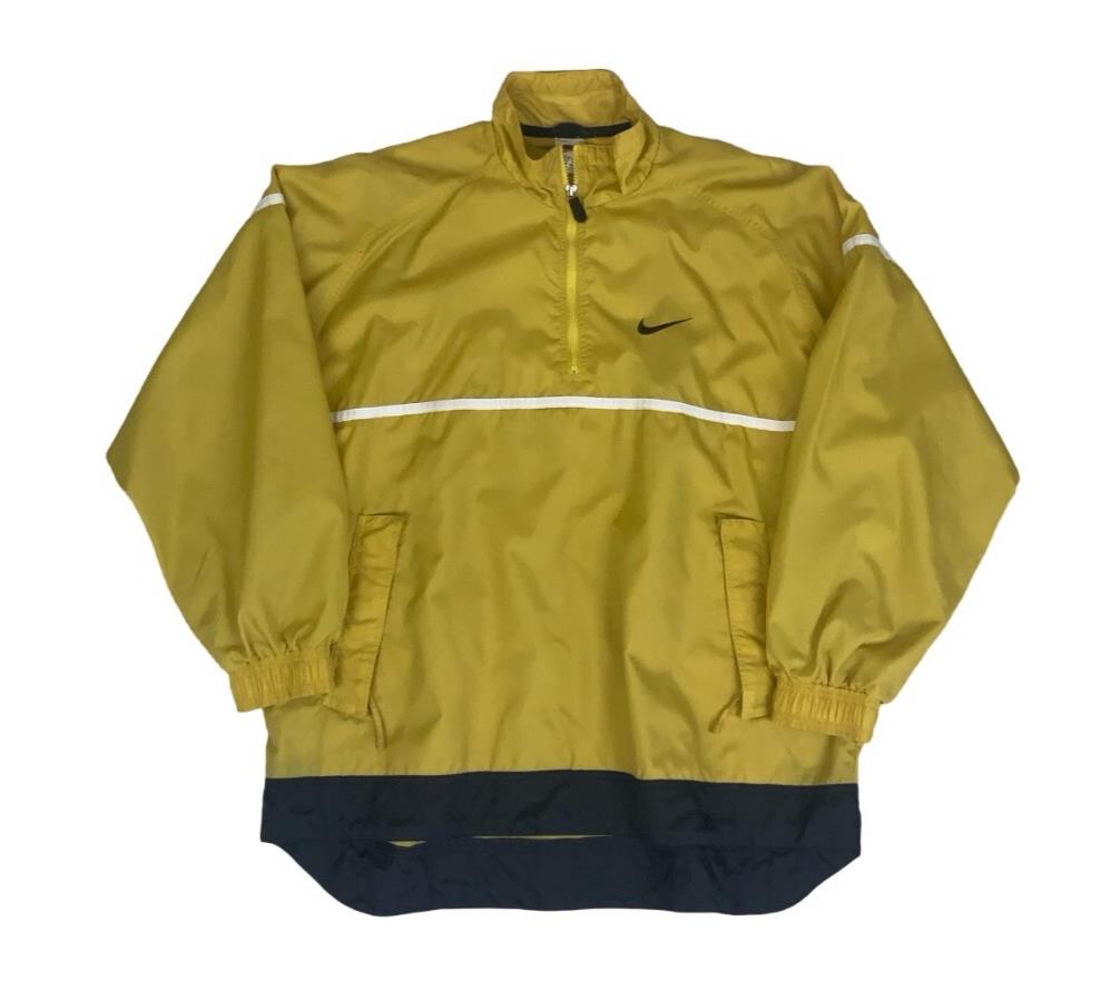 VTG 90S NIKE YELLOW OVERSIZED PULL-OVER WINDBREAKER 3X-LARGE
