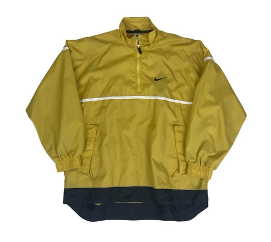 VTG 90S NIKE YELLOW OVERSIZED PULL-OVER WINDBREAKER 3X-LARGE