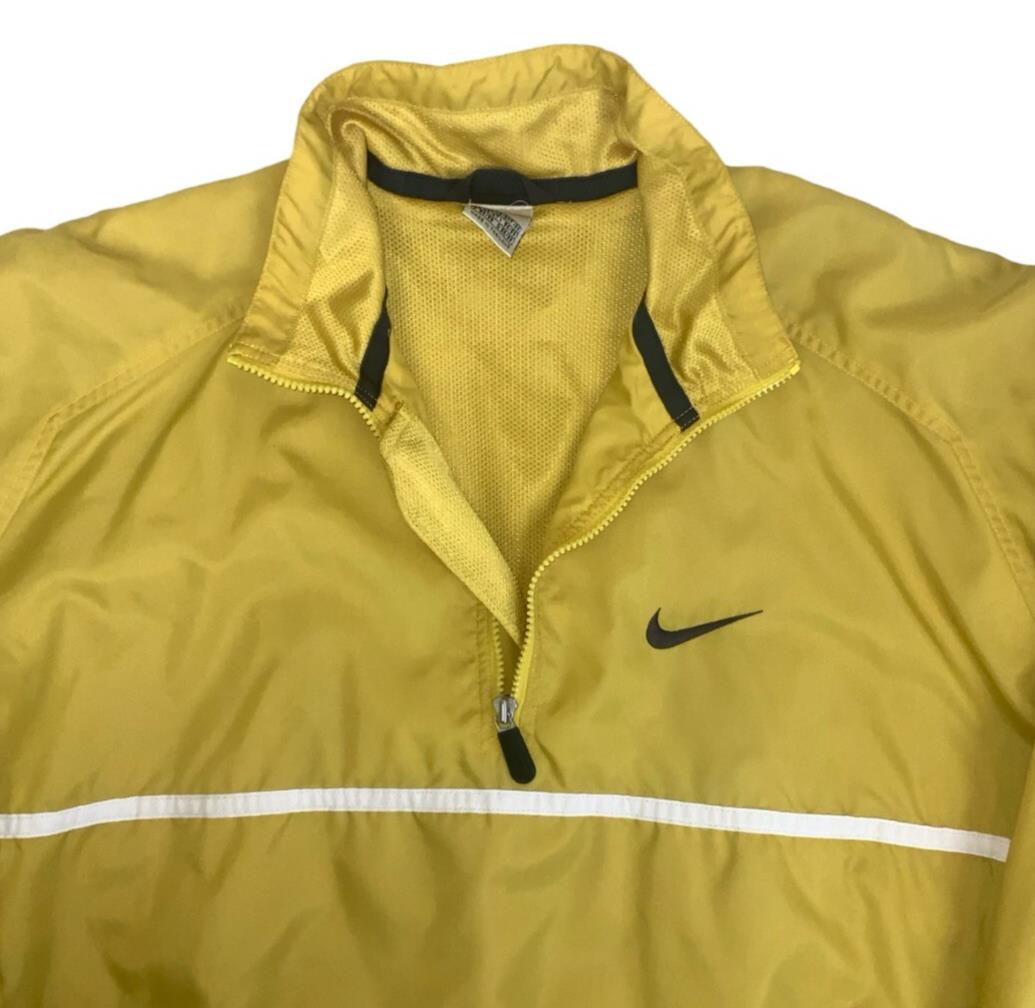 VTG 90S NIKE YELLOW OVERSIZED PULL-OVER WINDBREAKER 3X-LARGE