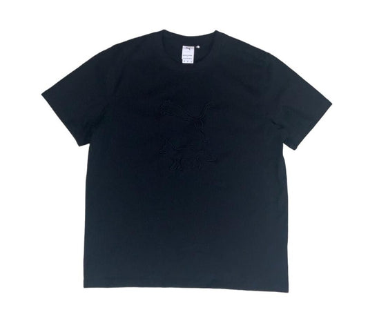 VTG PUMA X MAISON KITSUNÉ BLACK EMBROIDERED SPORTS TEE MEDIUM
