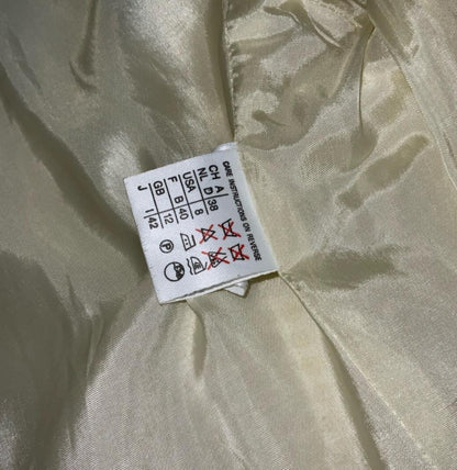 VTG MARELLA DESIGNER CREAM DOUBLE BREASTED ITALIAN TALL BLAZER JACKET UK 14