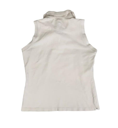 VTG 90S ADIDAS CREAM BEIGE GOLF POLO VEST SHIRT SMALL