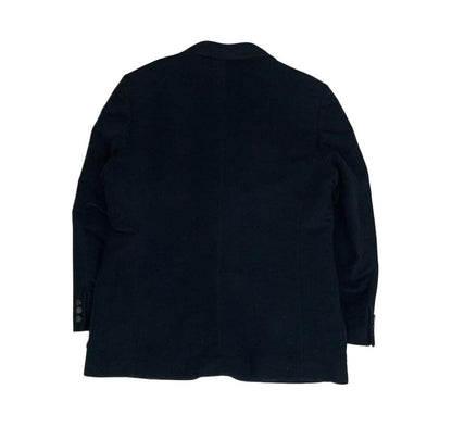 VTG MENS BURBERRY LONDON DESIGNER BLACK BLAZER COAT X-LARGE