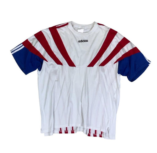 VTG RARE ADIDAS WHITE RED BLUE 1996 CZECH OLYMPIC TEAM ATLANTA SPORTS TEE XL