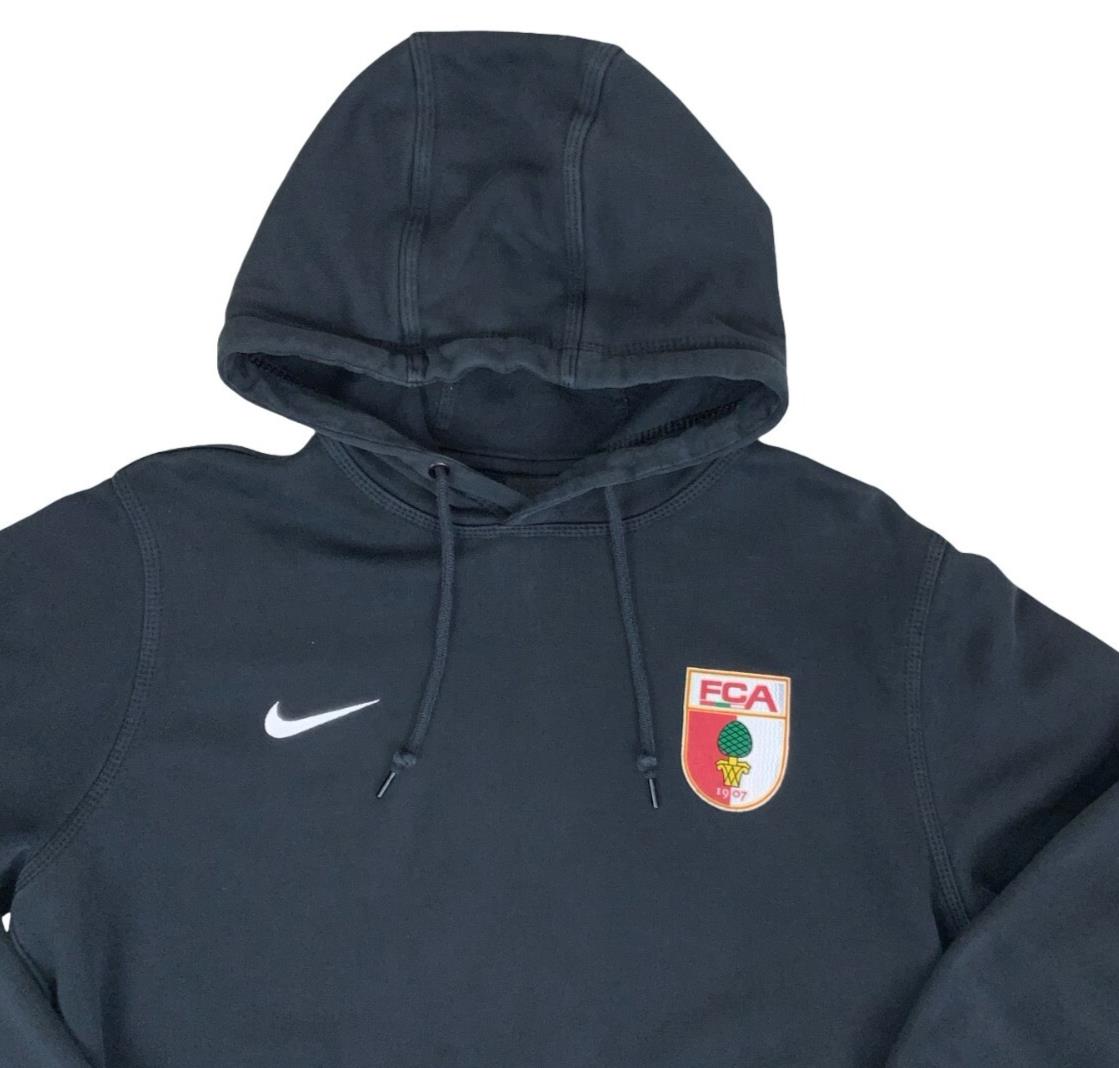 VTG NIKE FC AUGSBURG BLACK FLEECE HOODIE MEDIUM