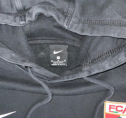 VTG NIKE FC AUGSBURG BLACK FLEECE HOODIE MEDIUM