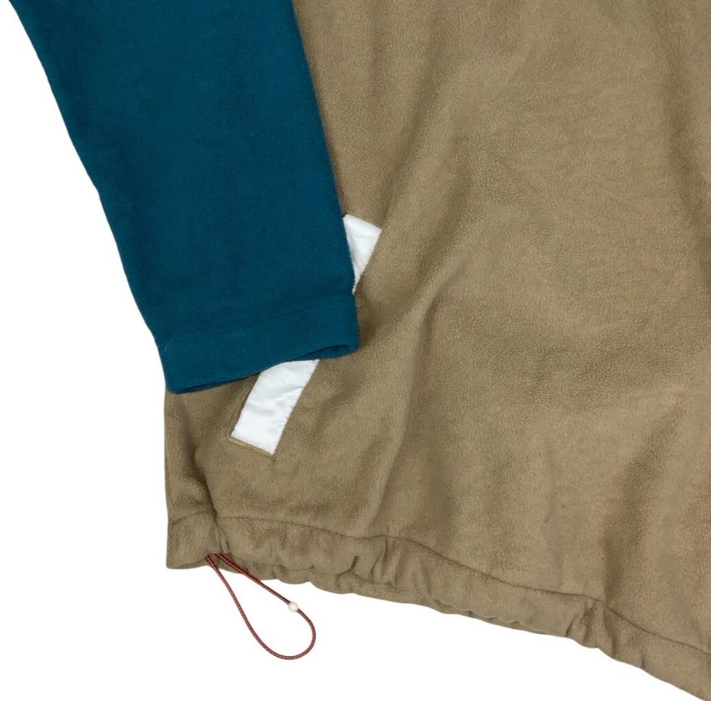 VTG BILLABONG ADVENTURE DIVISION TEAL BLUE BROWN PULLOVER FLEECE LARGE
