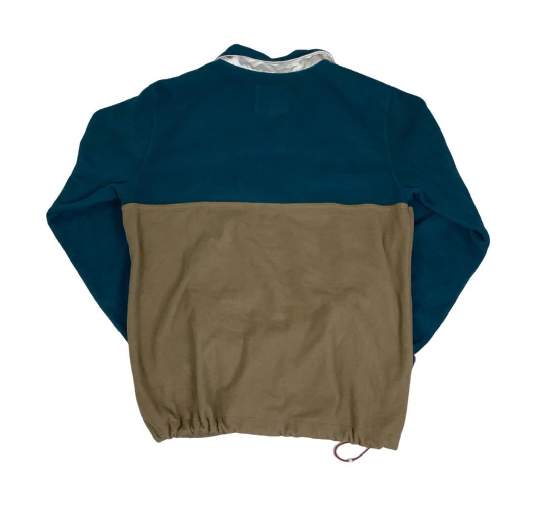 VTG BILLABONG ADVENTURE DIVISION TEAL BLUE BROWN PULLOVER FLEECE LARGE