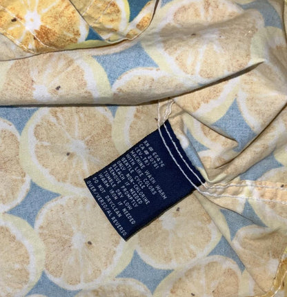 VTG 80S 90S TOMMY JEANS YELLOW BLUE LEMON SHORT SLEEVED SHIRT XL