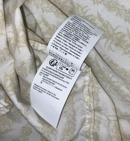 VTG 90S BOSS BEIGE BOTANICAL HAWAIIAN SHORT SLEEVED SHIRT XL