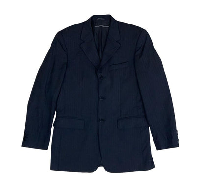 VTG GIANFRANCO FERRE STUDIO ITALIAN NAVY PINSTRIPED BLAZER COAT L