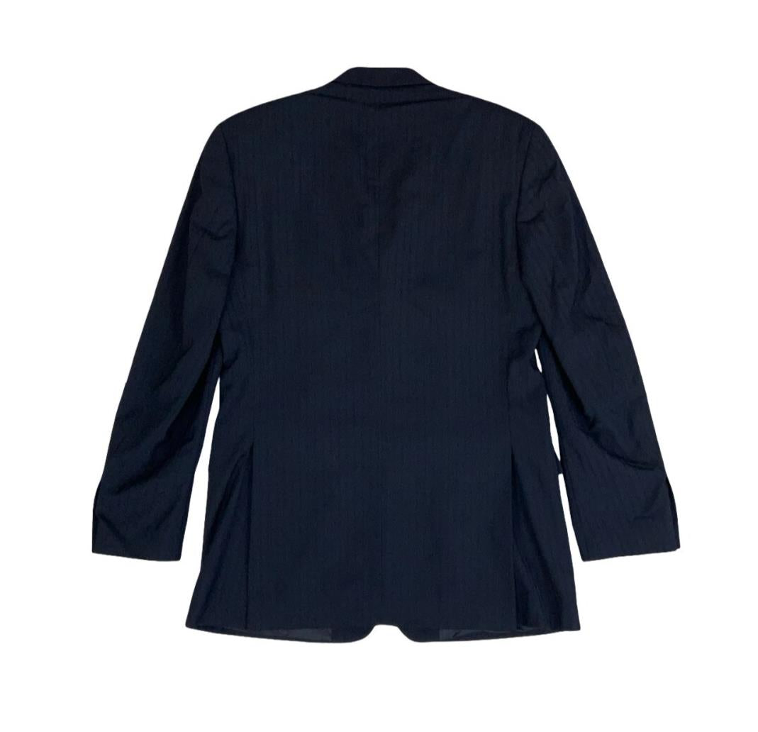 VTG GIANFRANCO FERRE STUDIO ITALIAN NAVY PINSTRIPED BLAZER COAT L