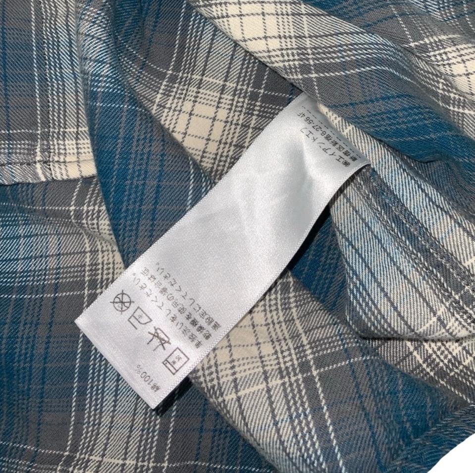 VTG 90S PENDLETON BLUE GREY WHITE GINGHAM LONG-SLEEVED SHIRT MEDIUM