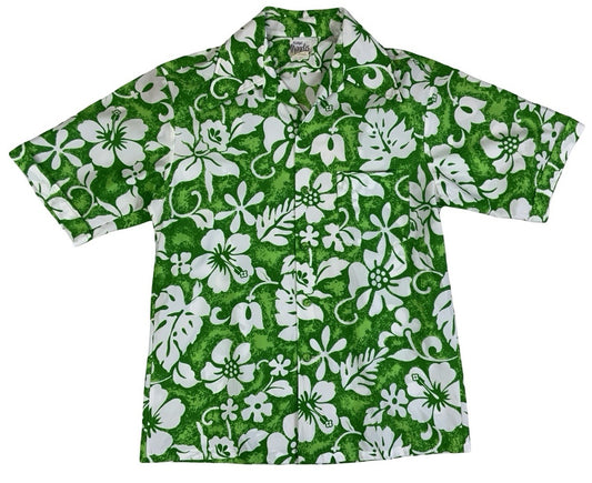 VTG 70s MARGOLIS MADE IN HAWAII HAWAIIAN ALOHA SHIRT TIKI ROCKABILLY SURF L 44”