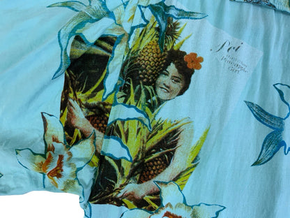 VTG POI HONOLULU HAWAIIAN ALOHA SHIRT RAYON TIKI ROCKABILLY S 40”