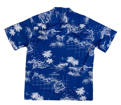 VTG JADE FASHIONS HAWAIIAN MADE ALOHA SHIRT COTTON TIKI ROCKABILLY L 42”