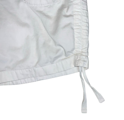 VTG 90s y2k 'TOMMY HILFIGER' WHITE CARGO RUCHED SNAP BUTTON SUMMER SHORTS M 12