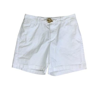 VTG 90s 'LAUREN RALPH LAUREN' WHITE HIGH-WAIST SAILOR SUMMER CASUAL SHORTS 10 12