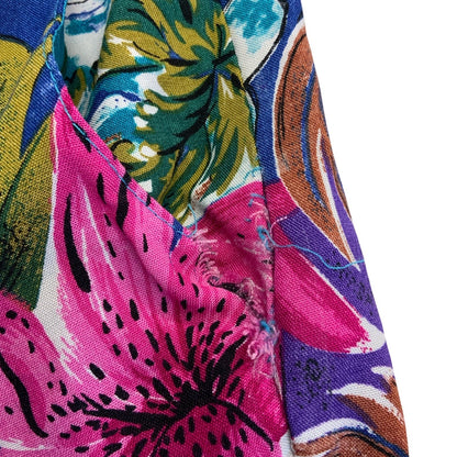 VTG 90s 'BOBBIE BROOKS' PINK PURPLE FLORAL HAWAIIAN CASUAL BEACH SHORTS