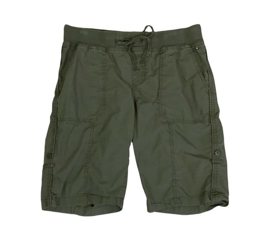 VTG 90s 'TOMMY HILFIGER' KHAKI GREEN CARGO HIKING BEACH SUMMER HOLIDAY SHORTS M