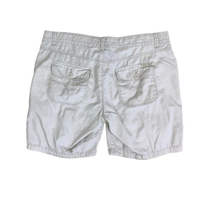 VTG 90s y2k 'CALVIN KLEIN JEANS' OFF-WHITE CARGO HOT PANTS SHORT SHORTS M 12