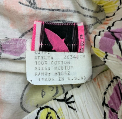 VTG 80s 90s PINWHEELS GRAPHIC BICYCLE COLOURFUL SHORTS S M