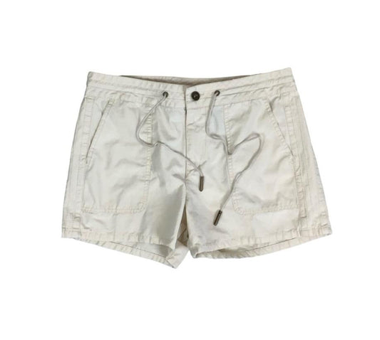 VTG 90s y2k 'DKNY JEANS' OFF-WHITE BEIGE HOT PANTS CARGO BEACH SHORT SHORTS S 10
