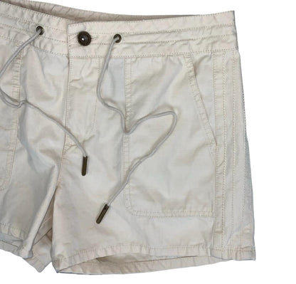 VTG 90s y2k 'DKNY JEANS' OFF-WHITE BEIGE HOT PANTS CARGO BEACH SHORT SHORTS S 10
