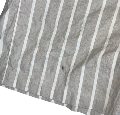 VTG 'MASSIMO DUTTI' GREY WHITE HIGH-WAIST STRIPED CASUAL HOLIDAY BEACH SHORTS S