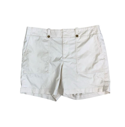 VTG 90s y2k ' TOMMY HILFIGER' WHITE LOW-RISE SUMMER CARGO BEACH SHORTS M 12 14