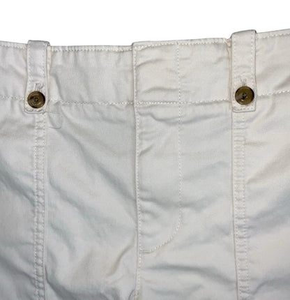 VTG 90s y2k ' TOMMY HILFIGER' WHITE LOW-RISE SUMMER CARGO BEACH SHORTS M 12 14